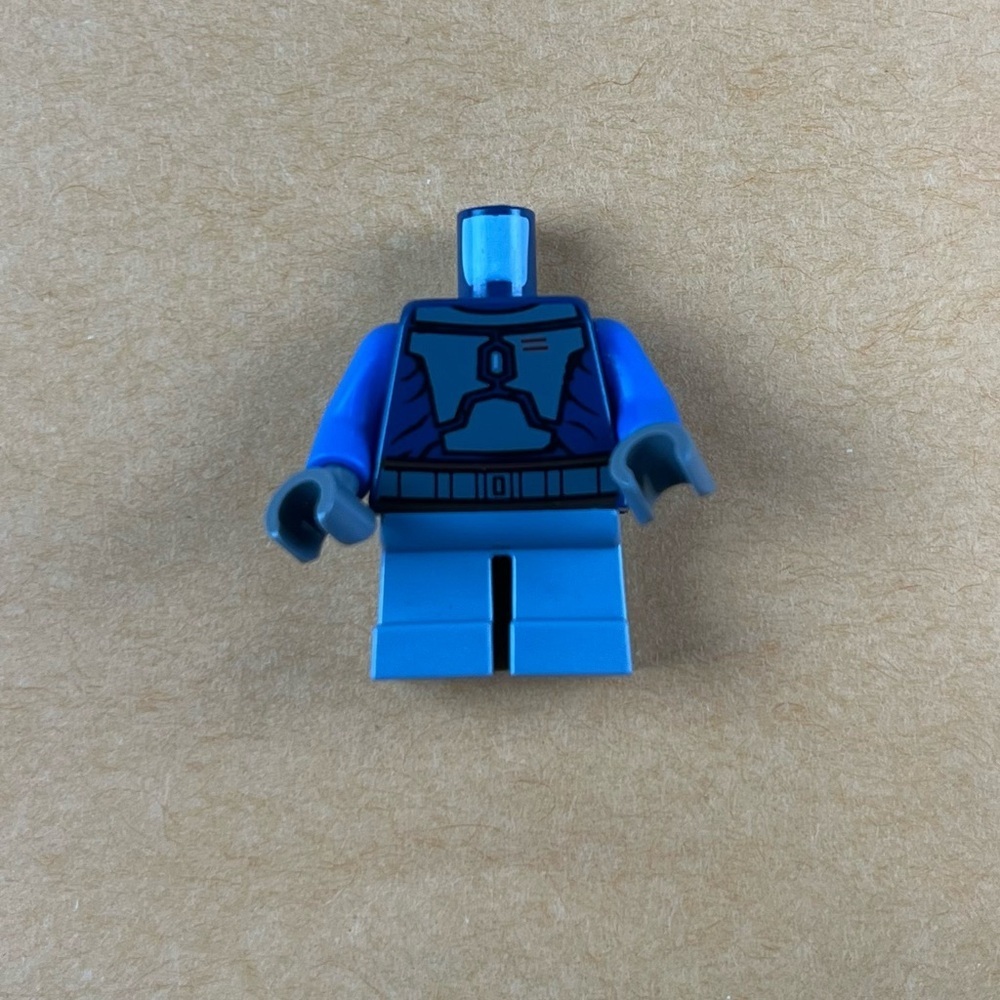 LEGO Star Wars Mandalorian Armor Plates Blue Torso Minifigure 2"